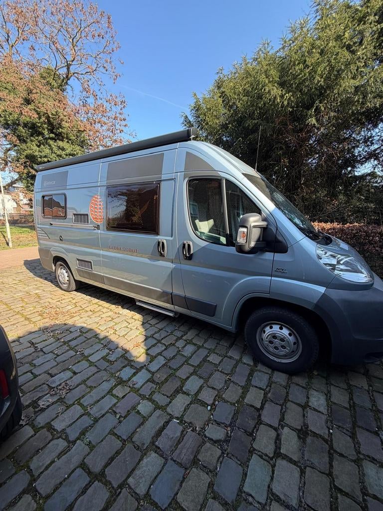 Pössl Globecar globescout buscamper 599cm, Caravans en Kamperen, Campers, Particulier, tot en met 2, Buscamper of Camperbus, Pössl