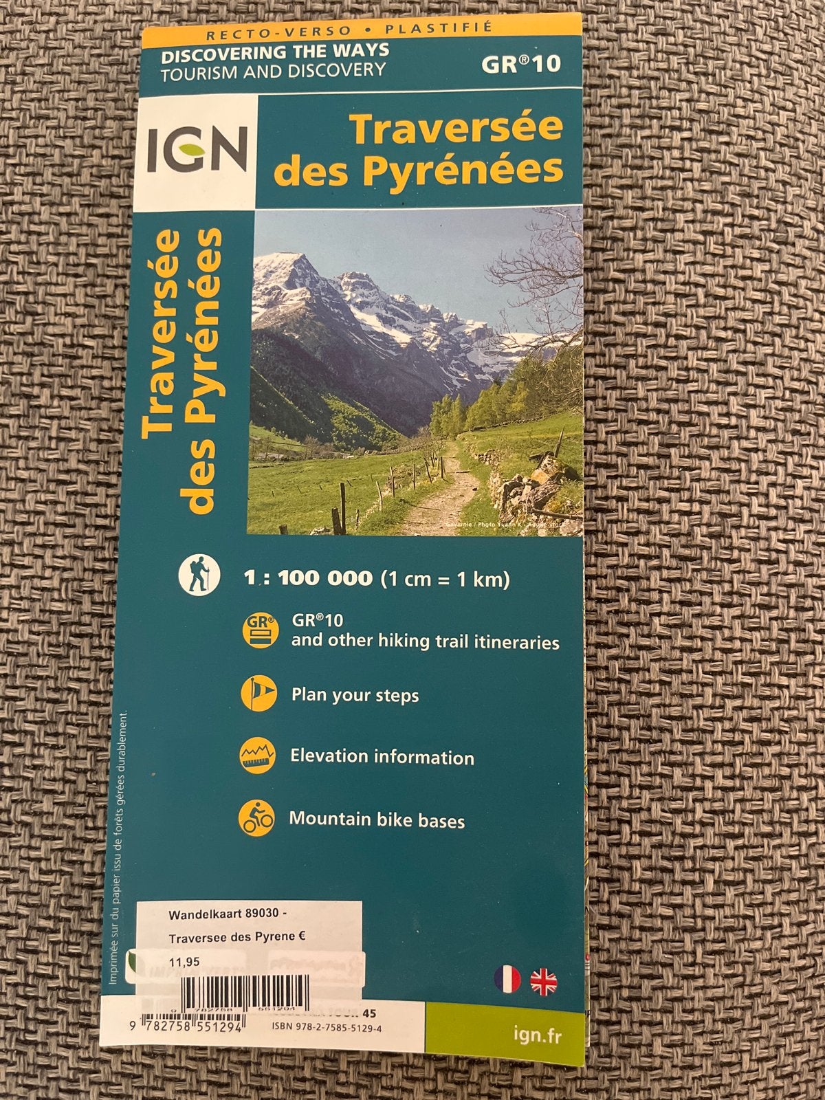 IGN Traversée des Pyrénées GR10 Wandelkaart, Overige merken, Fiets- of Wandelgids, Europa, Ophalen of Verzenden