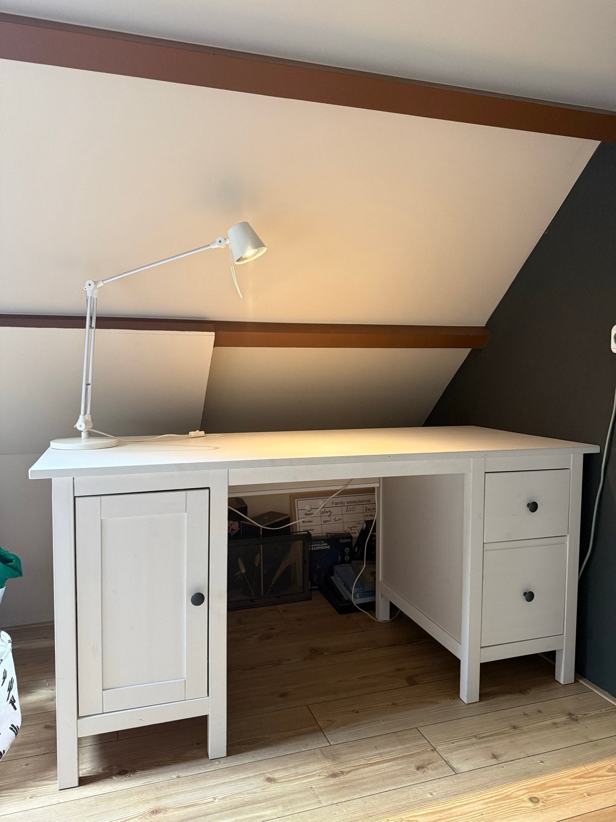 IKEA Hemnes Bureau wit met lades en kastje, Ophalen, Gebruikt, IKEA, Computerbureau