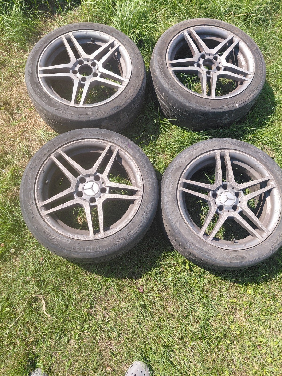 17 inch lichtmetalen mercedes velgen met banden, Ophalen, Gebruikt, Banden en Velgen, 17 inch