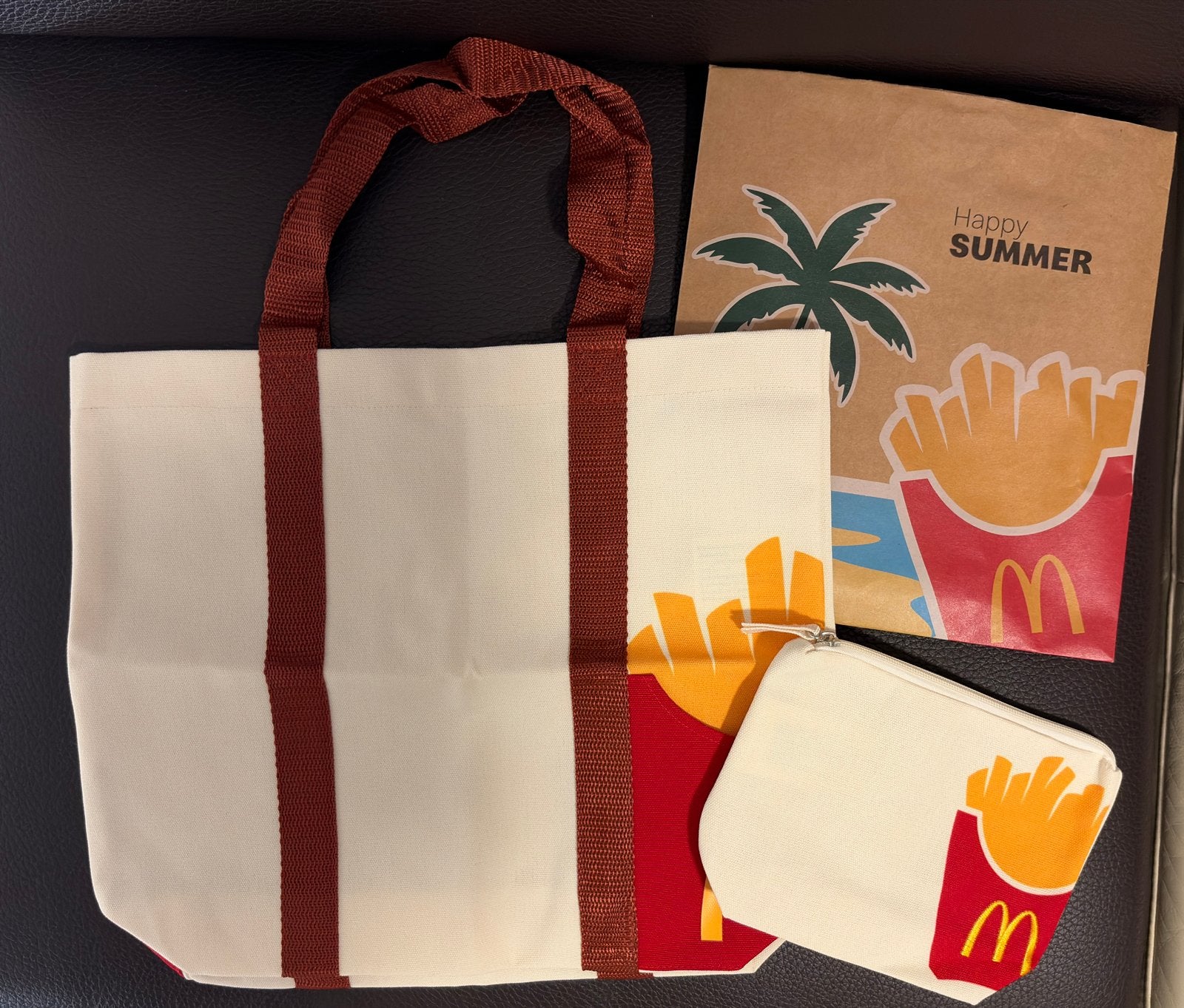 [OPHALEN] McDonald's Happy Summer tas en etui set, Ophalen, 30 cm of meer, Wit, Minder dan 35 cm
