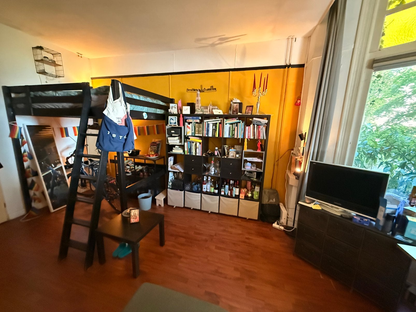Zwarte ikea kallax 5x5, Ophalen, Gebruikt, Overige materialen, 150 tot 200 cm