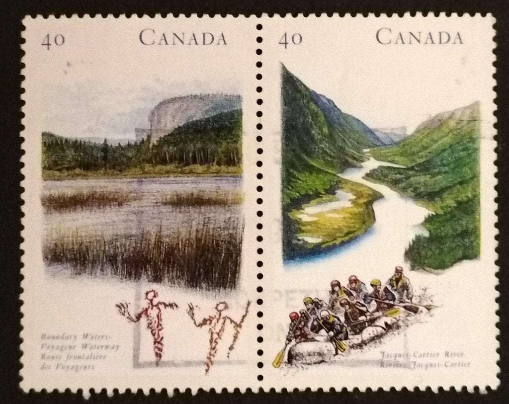 CANADA - Waterwegen 1991, Postzegels en Munten, Postzegels | Amerika, Verzenden, Gestempeld, Noord-Amerika