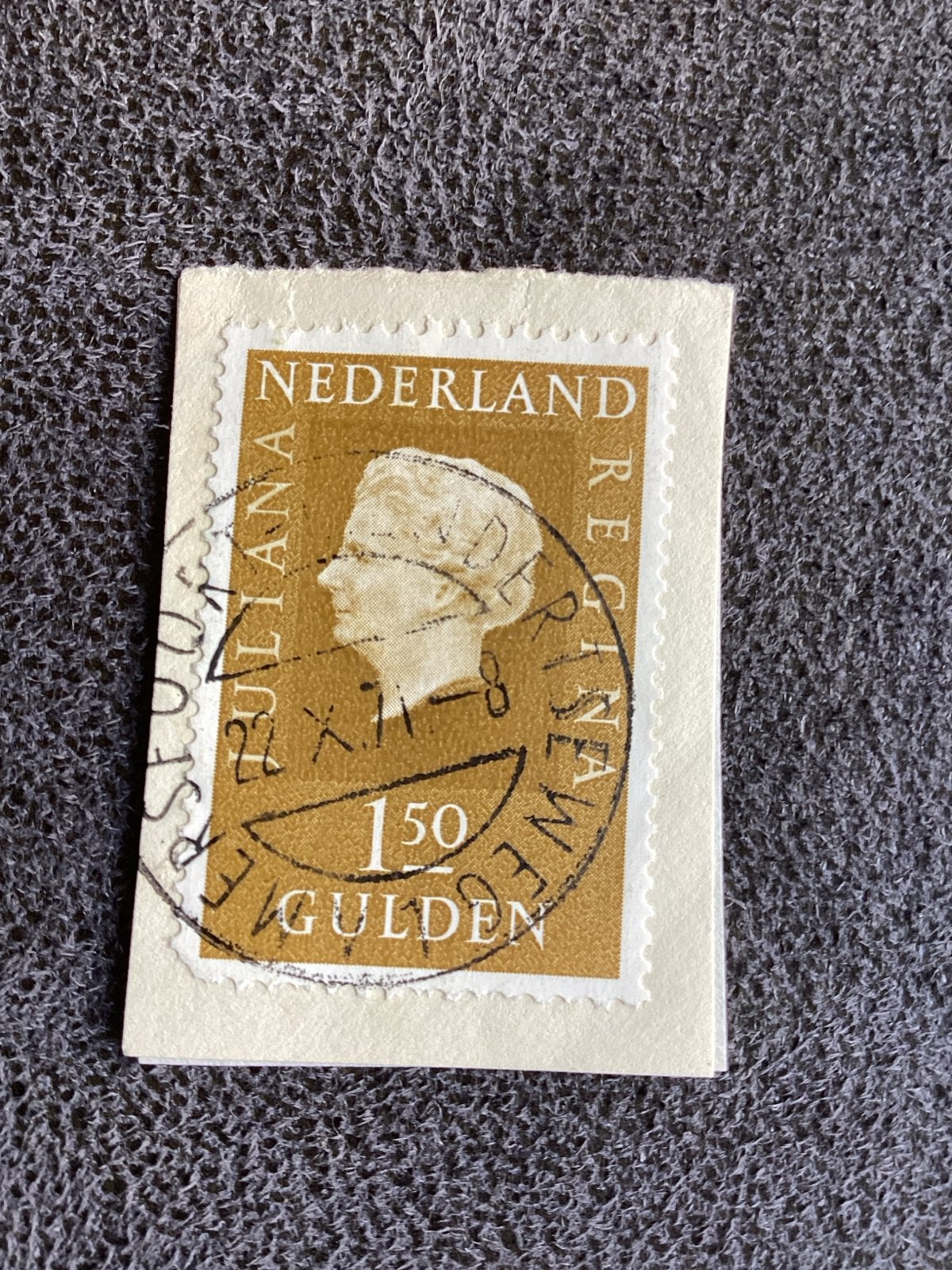 Nederlandse postzegel Juliana 1,50 Gulden Amersfoort, Postzegels en Munten, Ophalen of Verzenden, Na 1940, Gestempeld