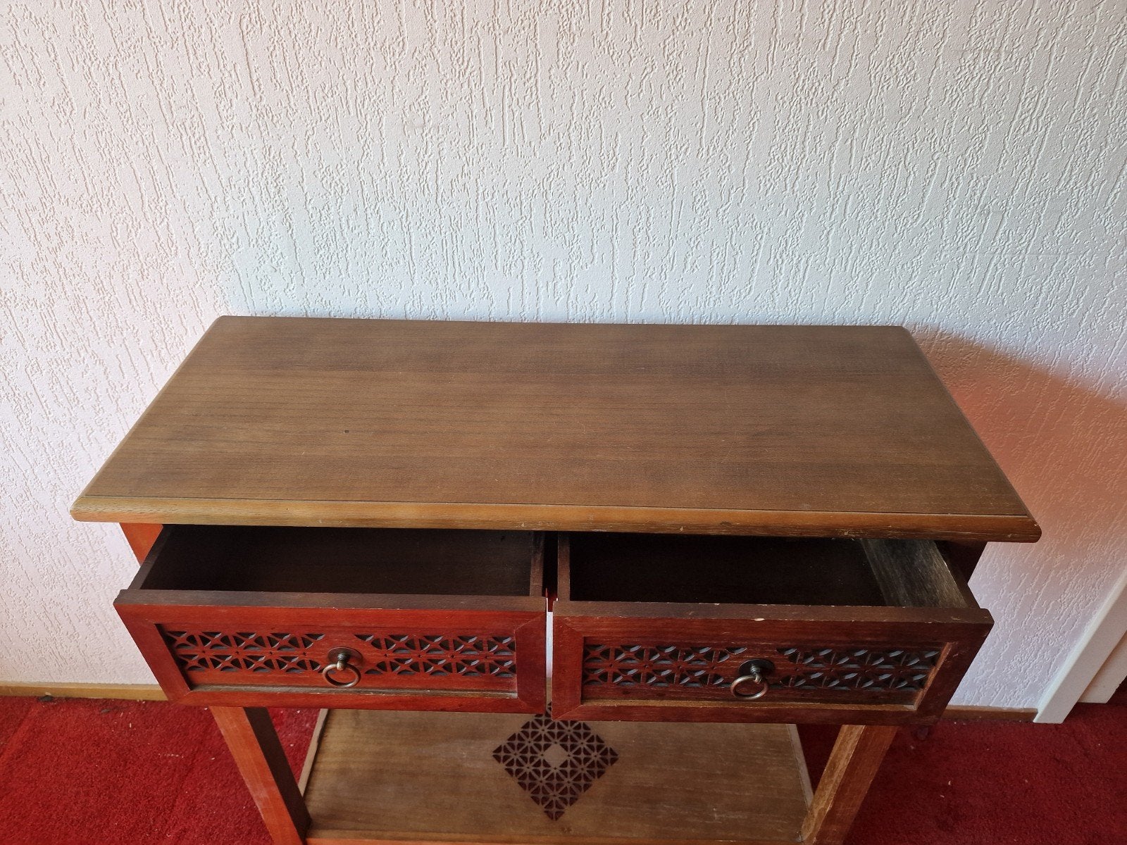 Mooie Oosterse sidetable/wandtafel (Boho/Ibiza stijl), Ophalen, Gebruikt