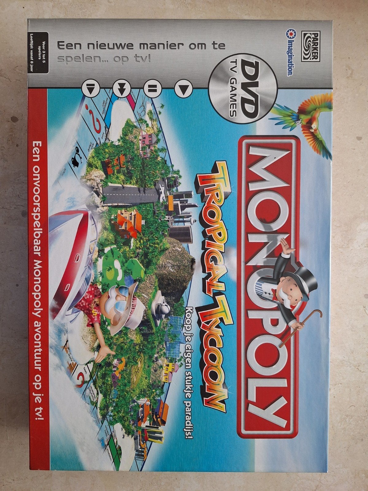 Monopoly Tropical Tycoon DVD TV Game - Compleet, Drie of vier spelers, Ophalen, Gebruikt, Parker
