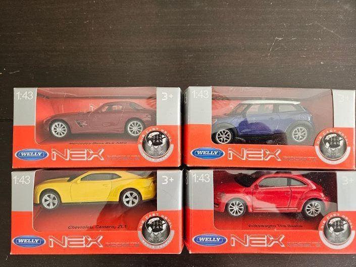 4 nieuwe modelauto’s Welly Nex modellen 1:43, Hobby en Vrije tijd, Modelauto's | 1:43, Ophalen of Verzenden, Nieuw, Auto, Overige merken