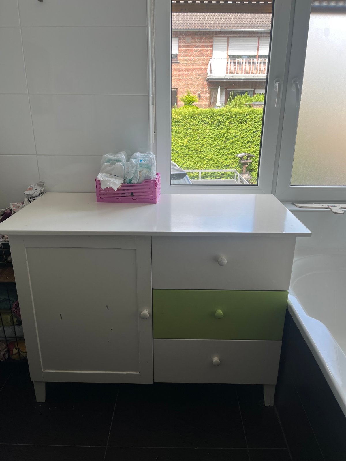 Commode met lades en kastje - Ideaal voor babykamer, Ophalen, Gebruikt, 50 tot 70 cm, 100 cm of meer