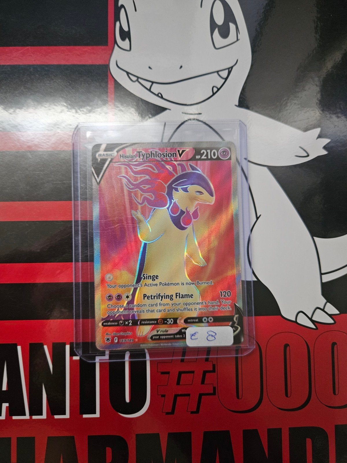 Typhlosion V 169/189 Pokémon kaart, Ophalen of Verzenden, Zo goed als nieuw, Losse kaart, Foil