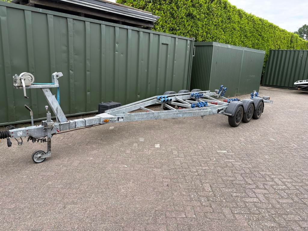 3500kg trailer met kenteken, 3 assen, Ophalen, Gebruikt, 6 tot 9 meter, Overige typen