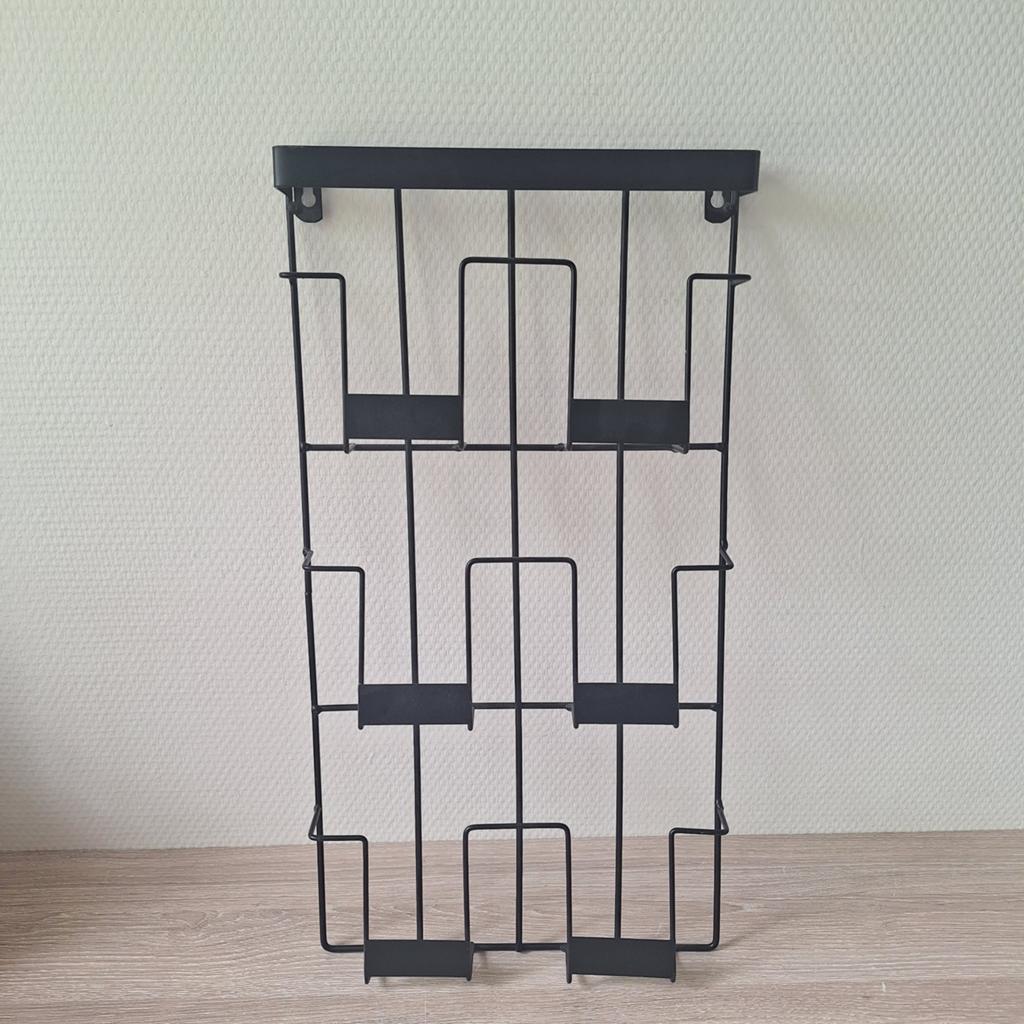 Zwarte metalen kaartenrek / fotorek 6 vakken, Huis en Inrichting, Ophalen of Verzenden, Zo goed als nieuw