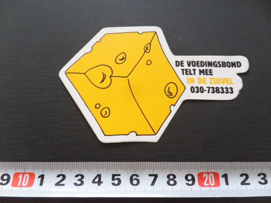 sticker strip kaas voedingsbond telt mee in de zuivel *, Ophalen, Zo goed als nieuw