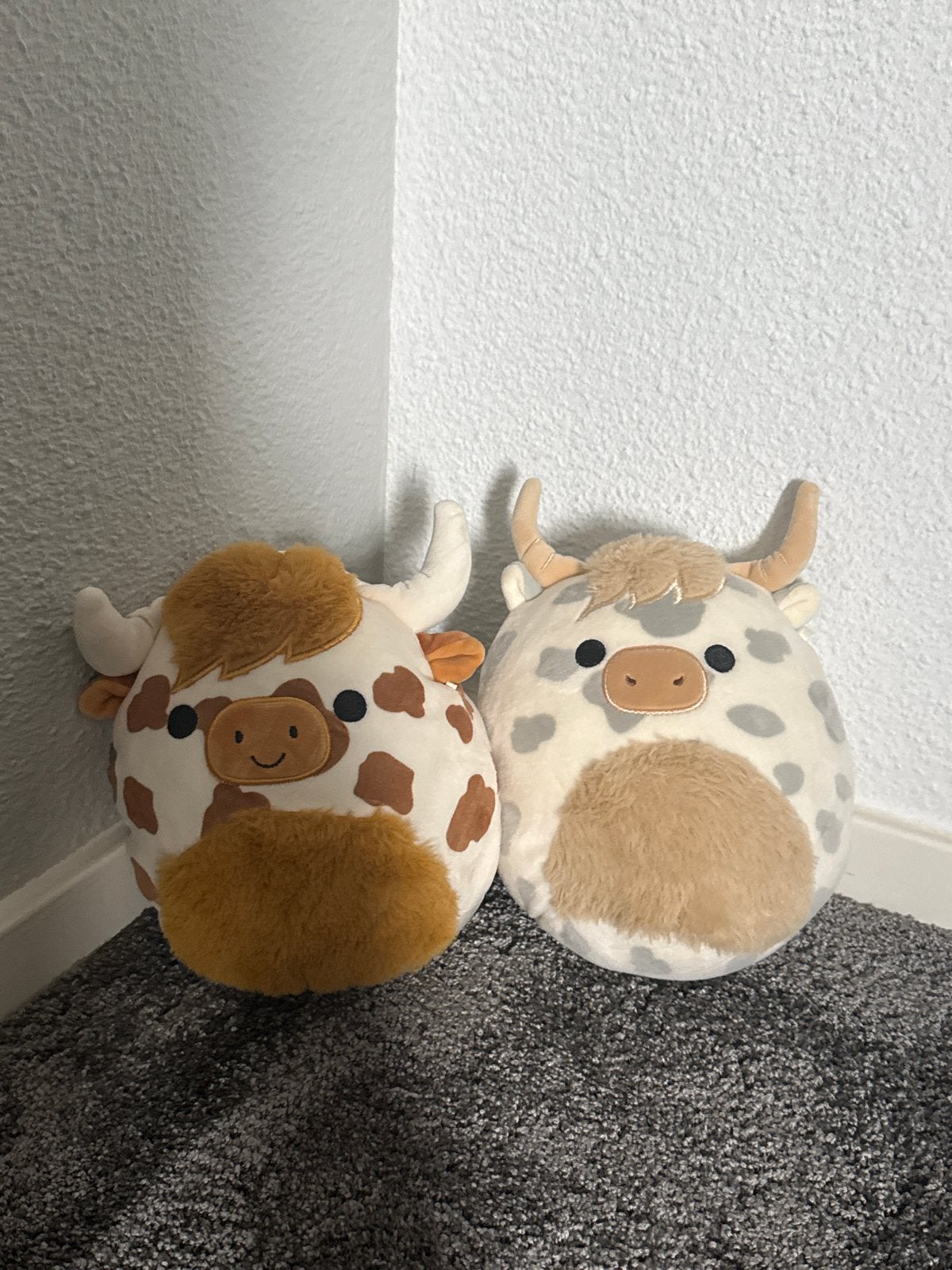 Squishmallows 2 stuks - Schattige Koeien Knuffels, Middelgroot (20 tot 80 cm), Meerkleurig, Verzenden, Overige karakters