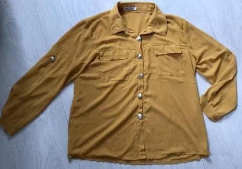 Blouse okergeel maat XXL, Kleding | Dames, Blouses en Tunieken, Ophalen of Verzenden, Zo goed als nieuw, Maat 46/48 (XL) of groter