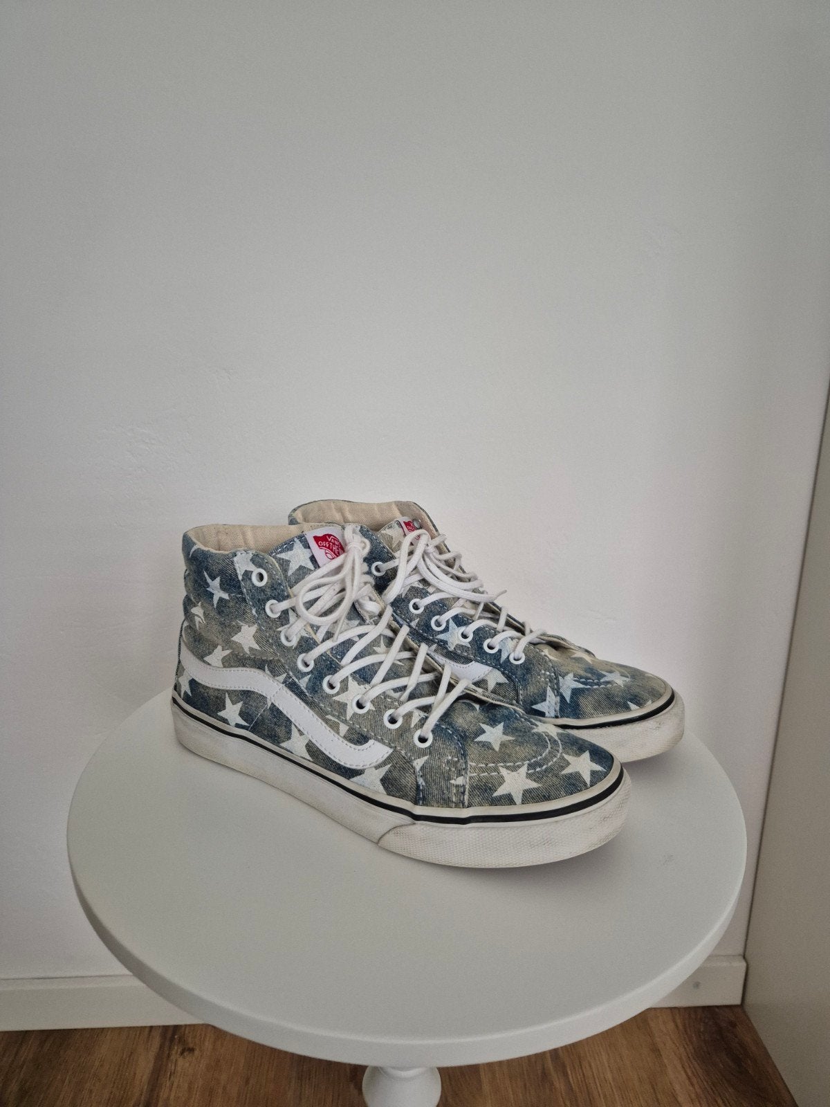 Vans Sk8-Hi Sterren Denim Sneakers - Maat 38.5, Kleding | Dames, Ophalen, Blauw, Sneakers of Gympen, Gedragen