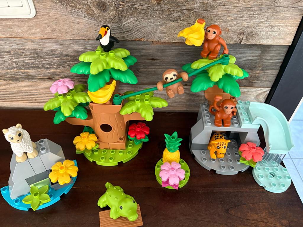 LEGO Duplo Wilde Dieren van Zuid-Amerika 10973, Overige thema's, Ophalen of Verzenden, Zo goed als nieuw, Compleet