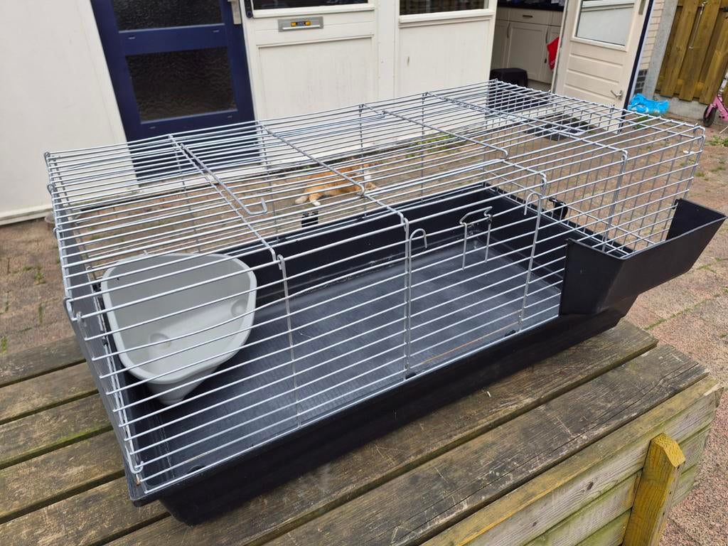 Konijn / cavia kooi incl toilet en hooiruif, Kooi, Konijn, 75 tot 110 cm, Ophalen