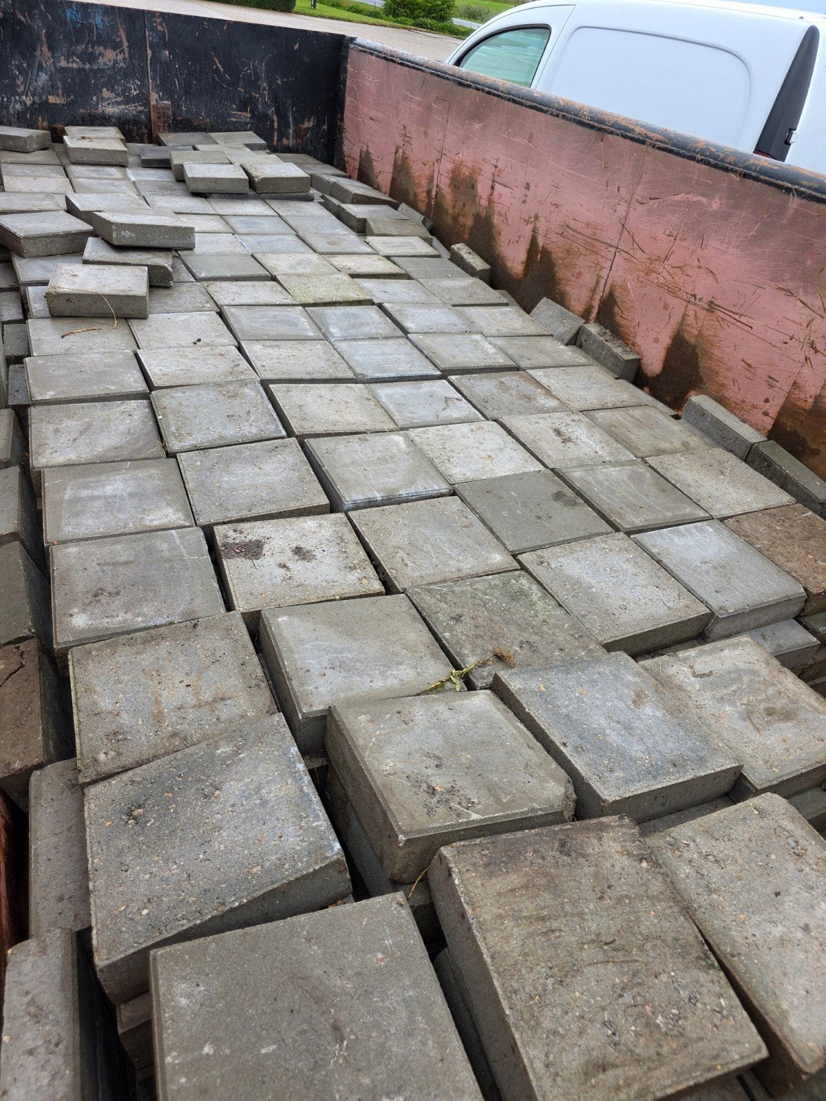 30x30x6 tegels, Gebruikt, Ophalen of Verzenden, 10 m² of meer, Beton