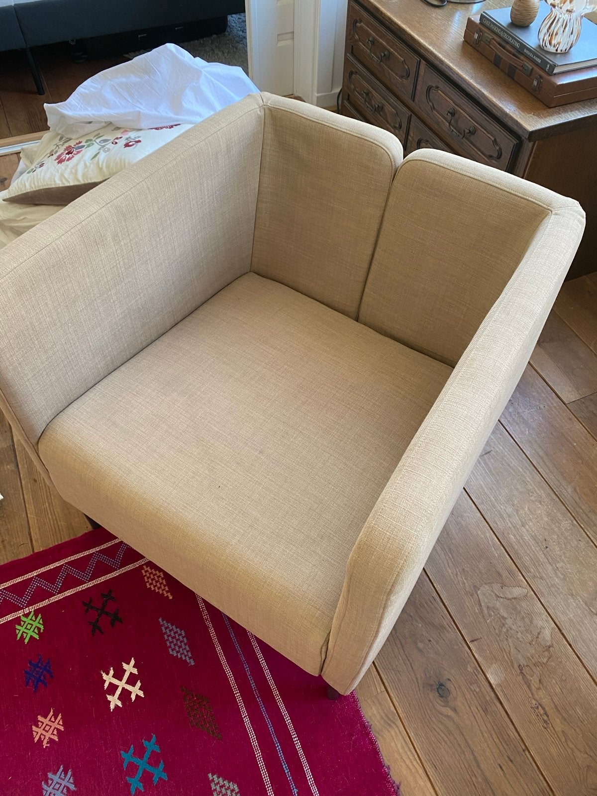 IKEA EKERO fauteuil - Comfortabel en stijlvol, Ophalen, Gebruikt, Stof, 75 tot 100 cm