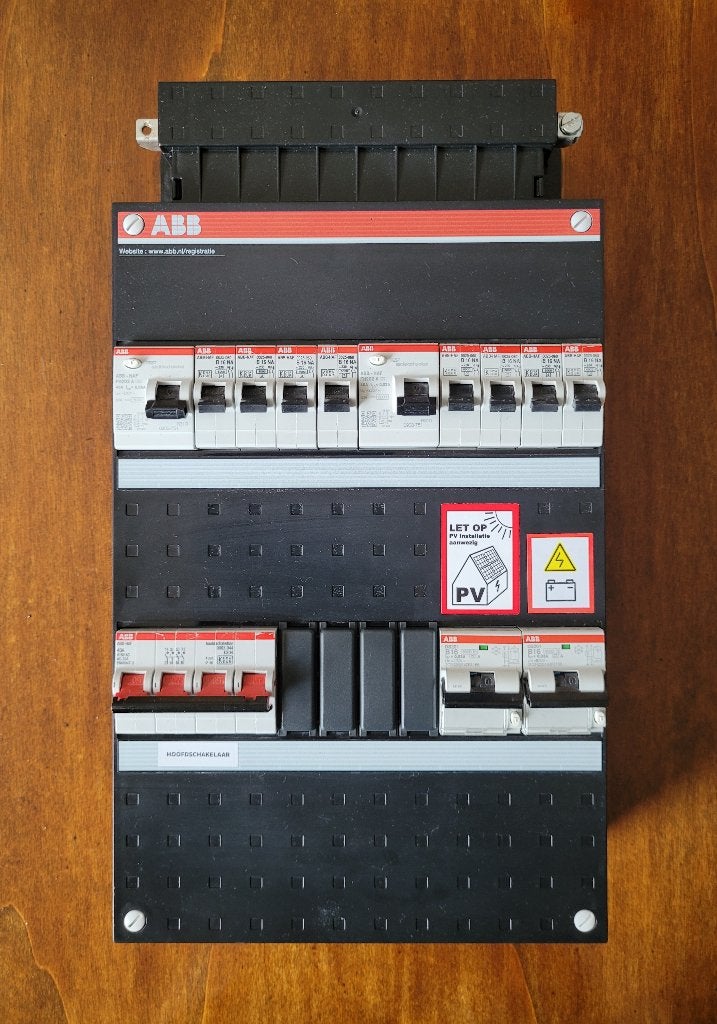 ABB busboard 3-fase 8 groepenkast + 1~ PV + 1~ TB, Ophalen of Verzenden, Gebruikt, ABB, Groepenkast