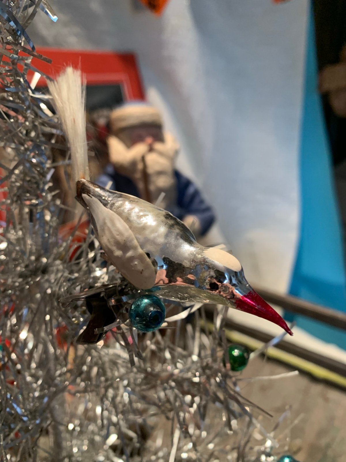 Kerst vogel op clip, Diversen, T, Ophalen of Verzenden, Zo goed als nieuw, N