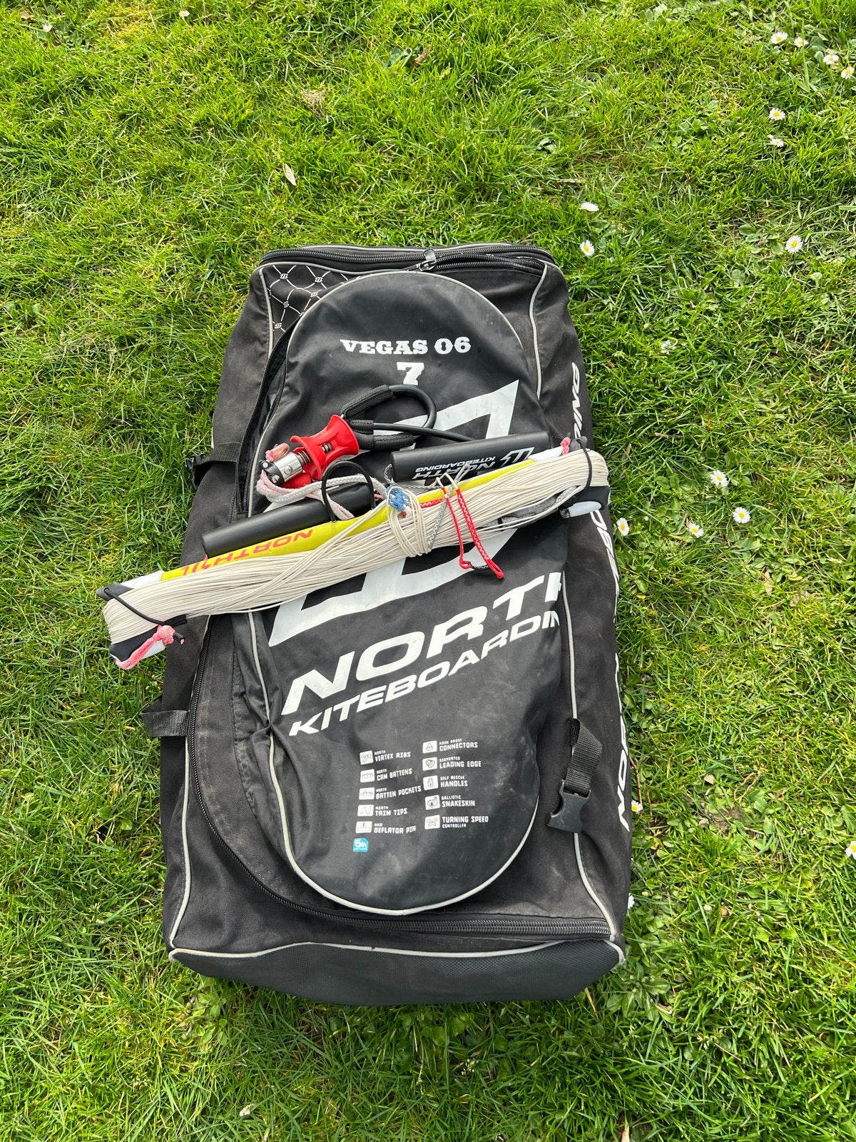 North Vegas 7m² C-Kite - Freestyle/Wakestyle, Gebruikt, Geen board, Ophalen of Verzenden, Kite