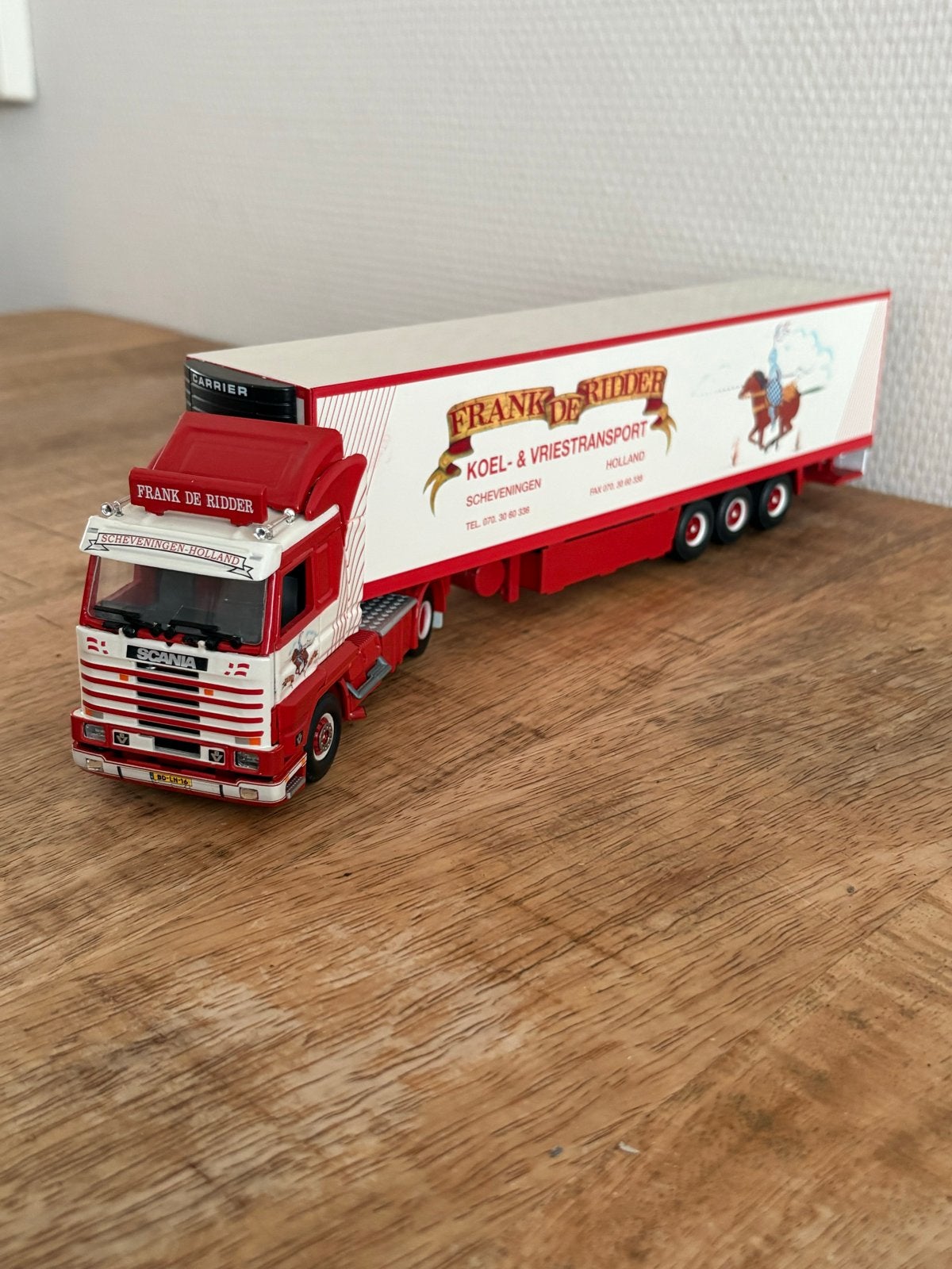Scania 143 Frank de Ridder, 1:32 tot 1:50, Zo goed als nieuw, Truck, Ophalen