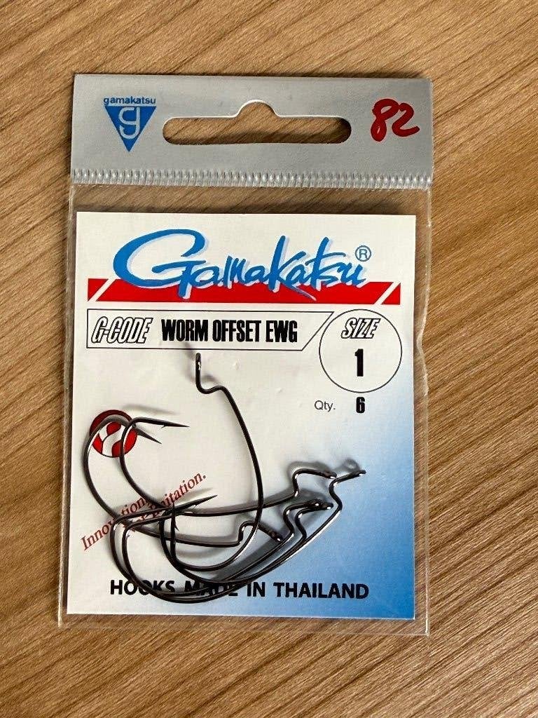 Gamakatsu G-Code Worm Offset EWG haken maat 1, Haak, Nieuw, Ophalen of Verzenden, E