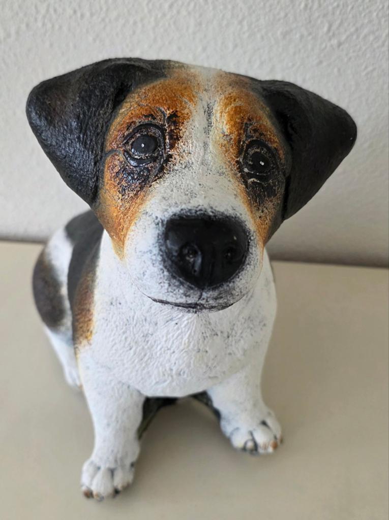 Schattig Jack Russell beeldje - Hondenbeeldje, Ophalen, Meerkleurig, Overige stijlen, Zo goed als nieuw