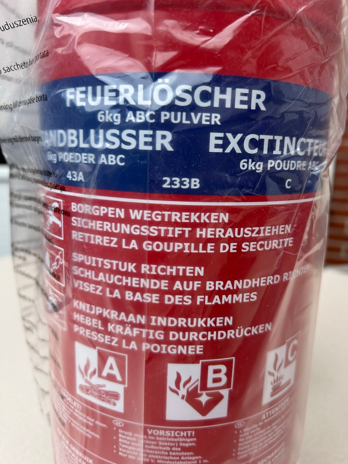 Nieuwe 6kg ABC Poeder Brandblusser - Ongebruikt, Ophalen of Verzenden, Nieuw, Brandblusser