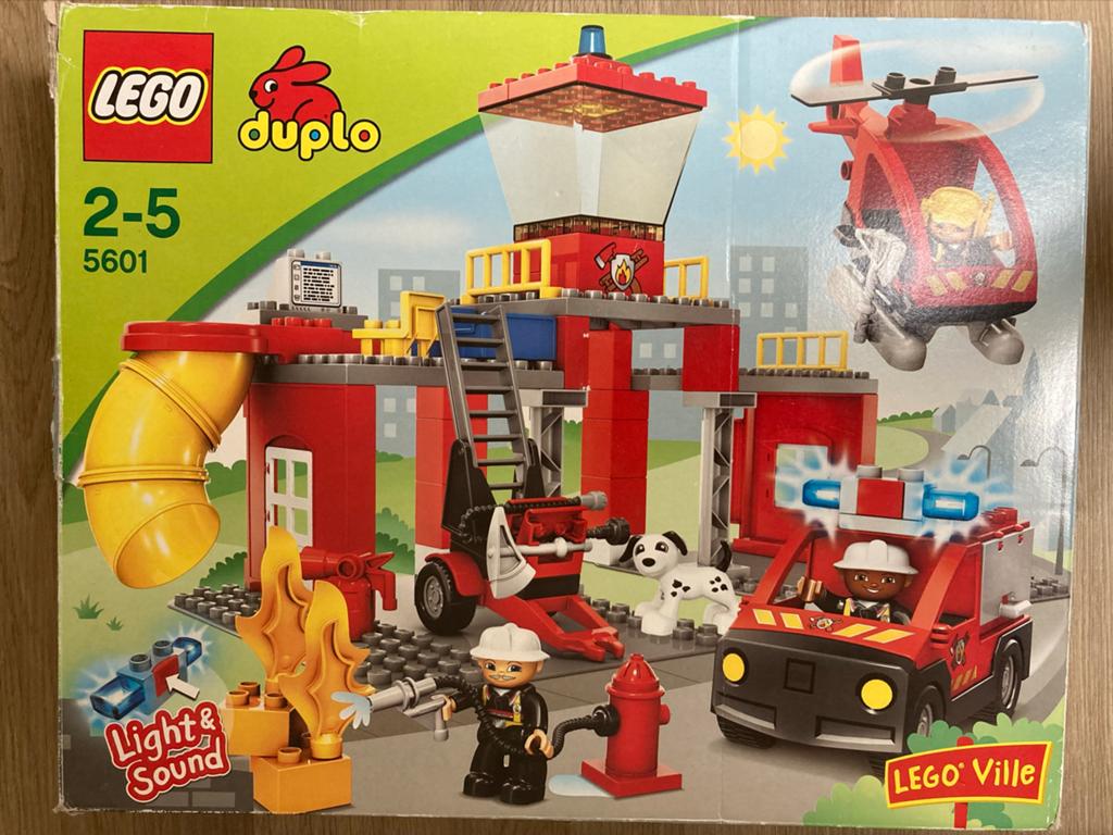 LEGO DUPLO Brandweerkazerne 5601 met doos, Ophalen of Verzenden, Gebruikt