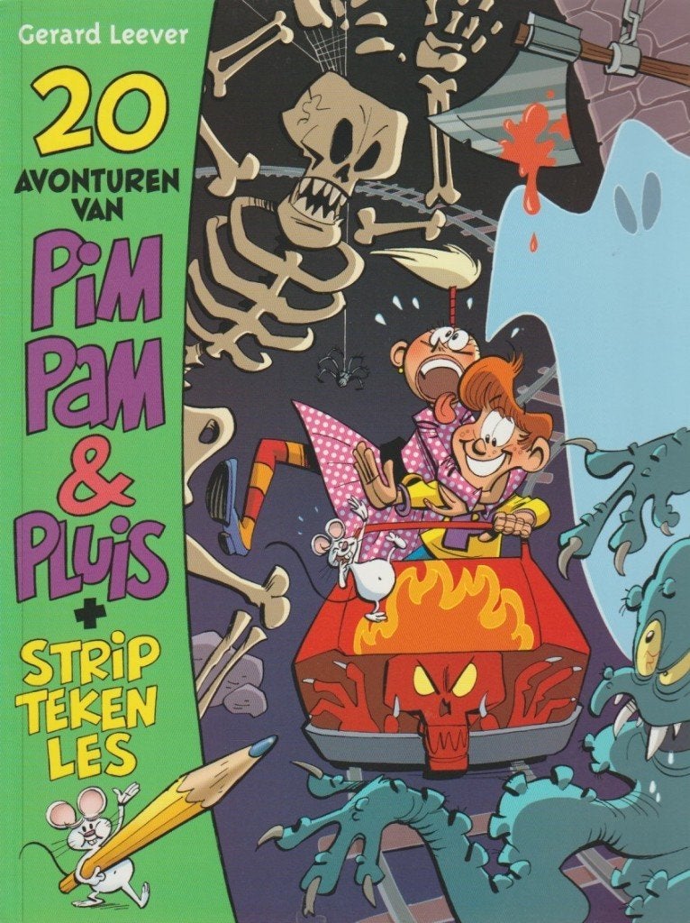20 avonturen van Pim Pam & Pluis + strip tekenles, Eén stripboek, Ophalen of Verzenden, Zo goed als nieuw