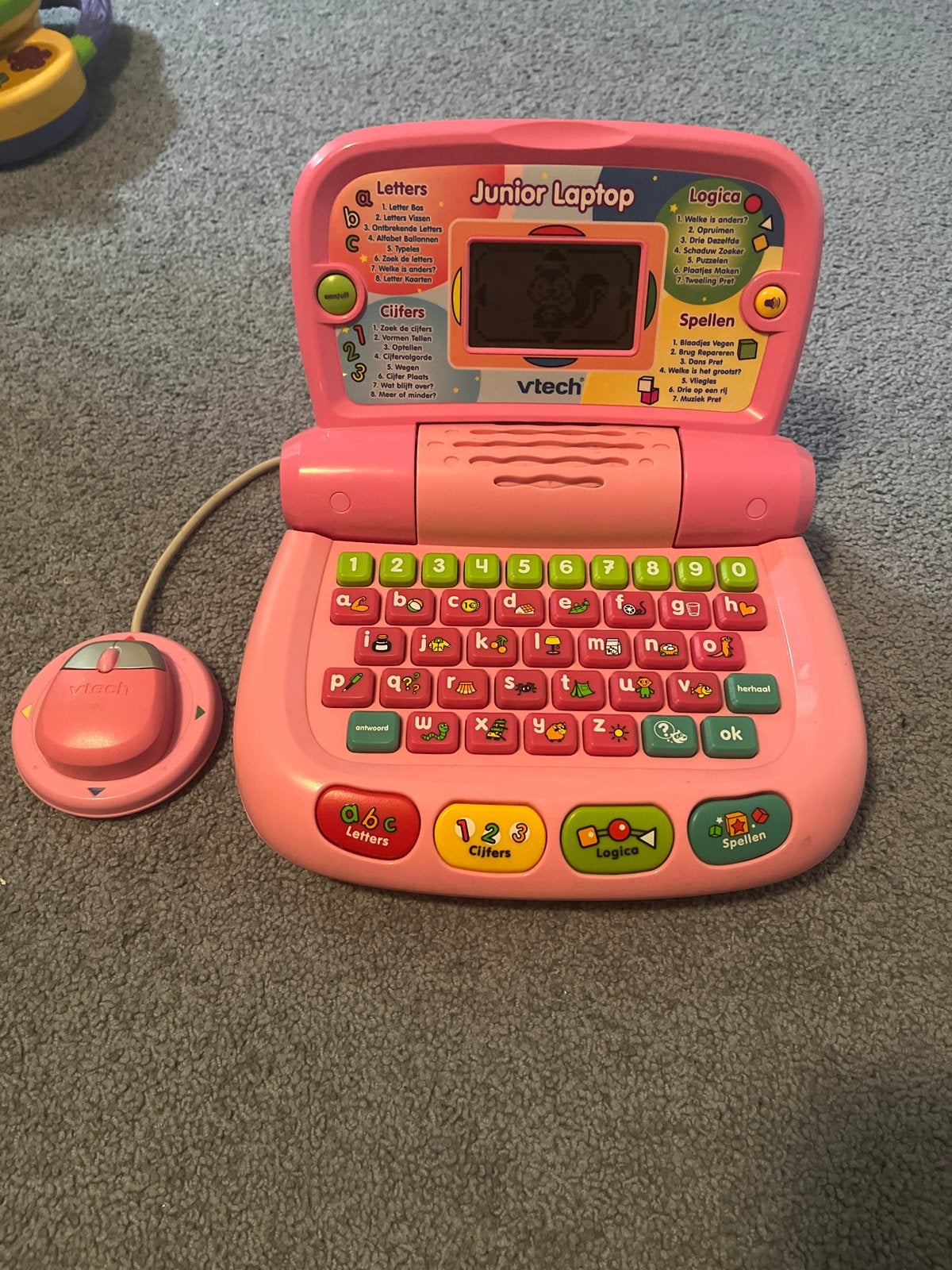 VTech Junior Laptop Roze met Muis - Educatief Speelgoed, Kinderen en Baby's, Speelgoed | Vtech, Ophalen of Verzenden, Gebruikt