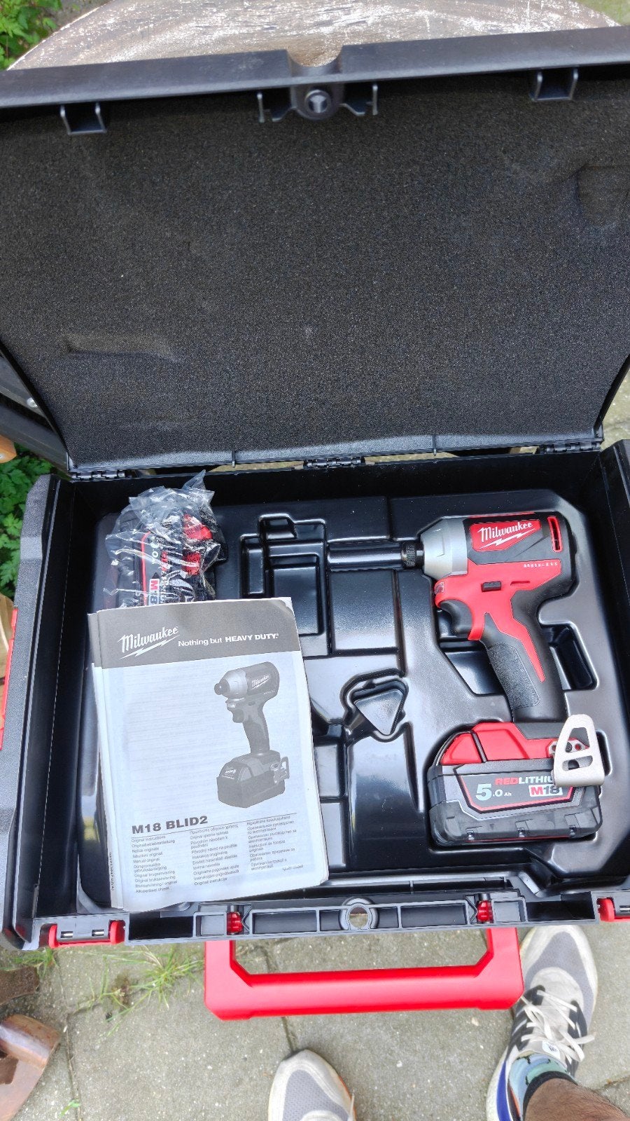 Milwaukee M18 BLID2  Slagschroevendraaier 2x  5.0 Ah accu, Doe-het-zelf en Verbouw, Ophalen, Variabele snelheid, Minder dan 400 watt