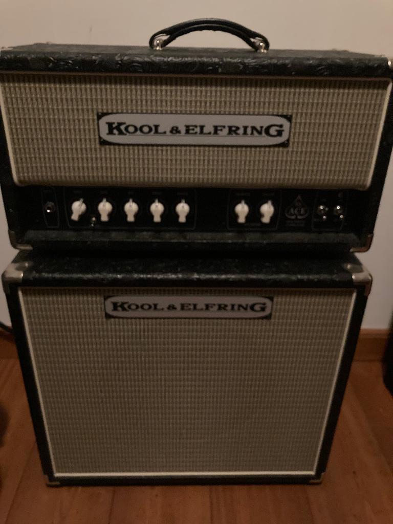 Kool & Elfring Ace 18 top+cab en Elfring Freedom top+cab, Ophalen, Gebruikt, Gitaar, Minder dan 50 watt