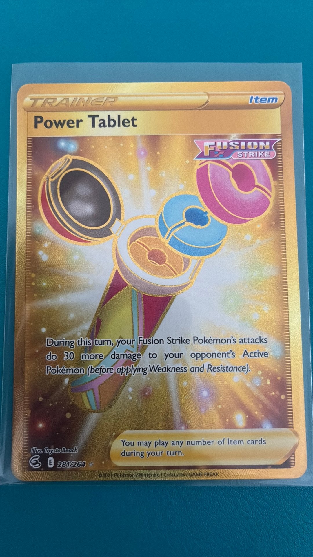 Power Tablet gold card 281 - Fusion Strike, Ophalen, Zo goed als nieuw