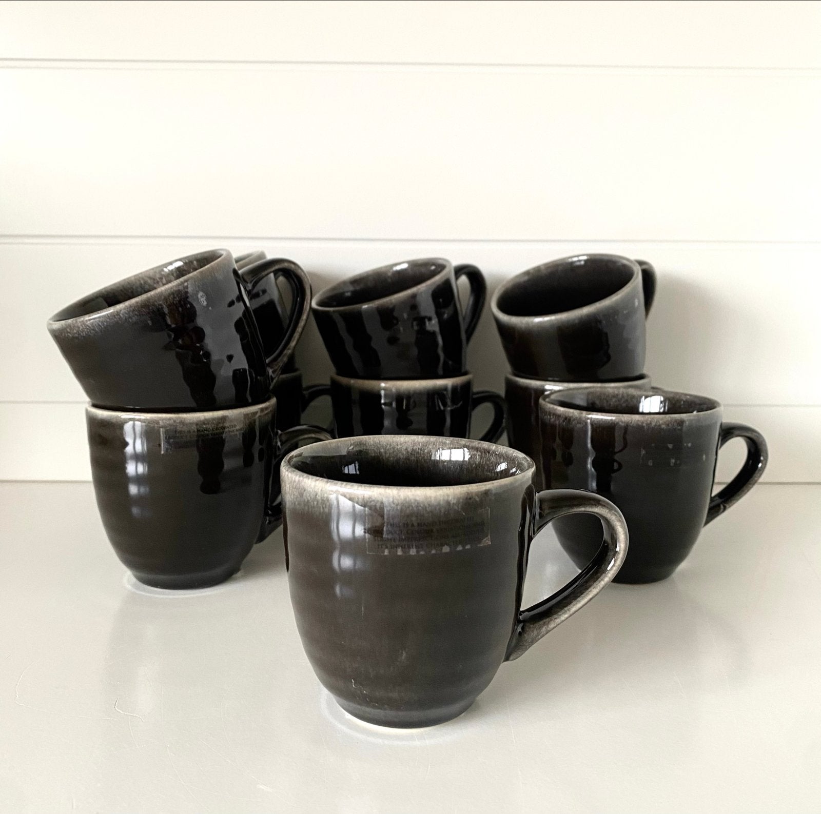 Mica Decorations mok Tabo zwart 220 ml 10 stuks - nieuw, Huis en Inrichting, Overige merken, Keramiek, Zo goed als nieuw, Modern