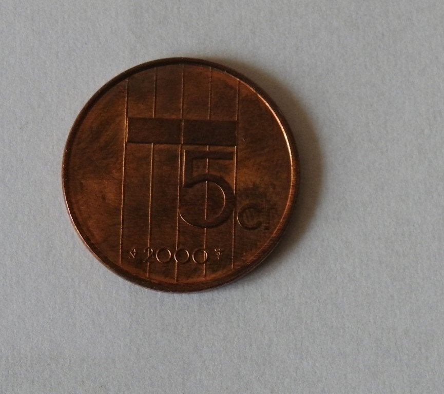 Stuiver 2000, Verzenden, Koningin Beatrix, 5 cent, Losse munt