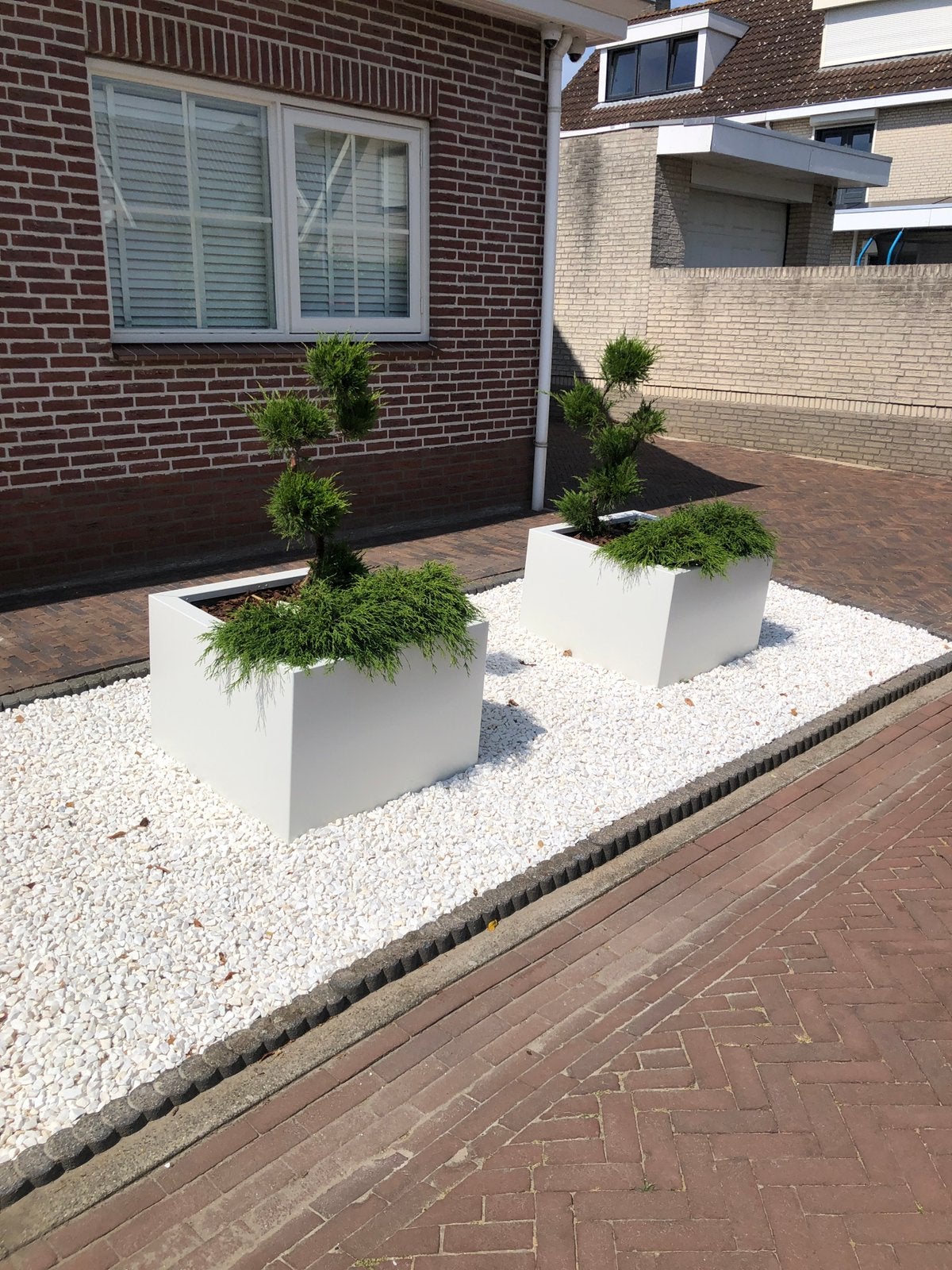 plantenbakken op maat gemaakt wit , zwart en antraciet, Tuin en Terras, Ophalen of Verzenden, Nieuw, Metaal, Balkon