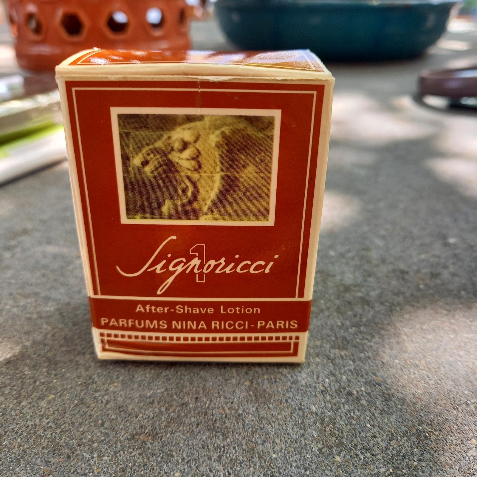 Vintage Nina Ricci leeg doosje Signoricci after shave, Ophalen of Verzenden, Gebruikt