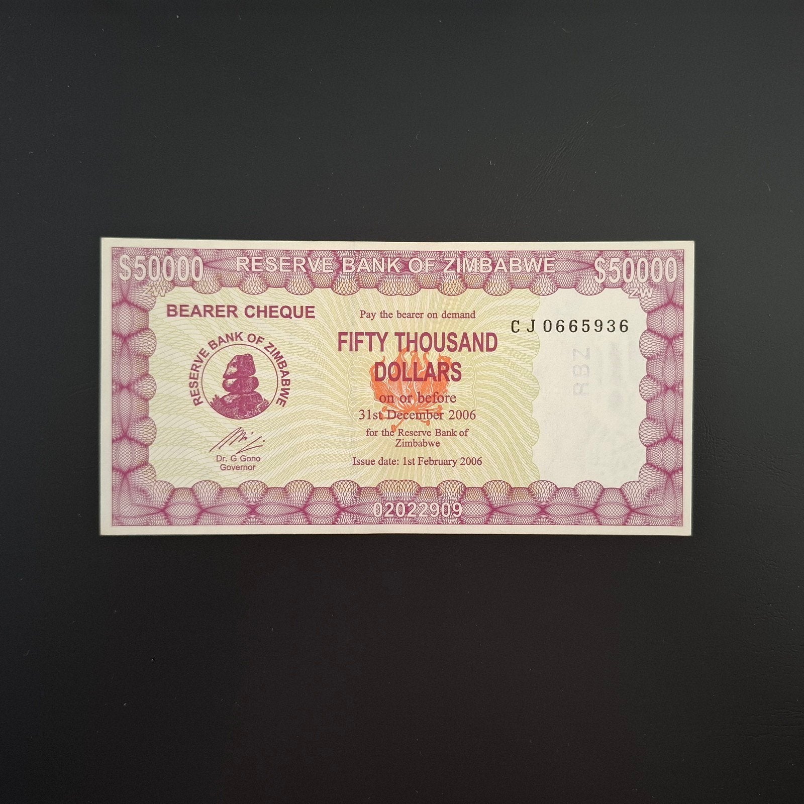 50000 dollar Zimbabwe #008, Verzenden, Zimbabwe, Los biljet