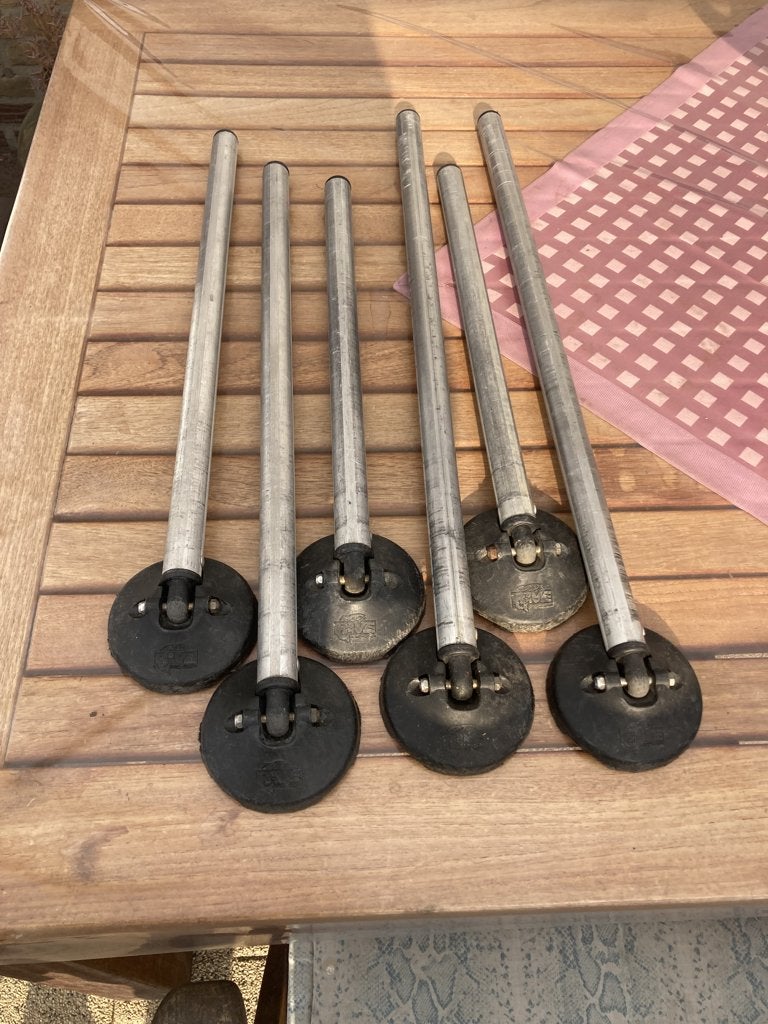 Te Koop 6 RIVE Poten diverse mate 25 mm, Ophalen, Gebruikt, Overige typen