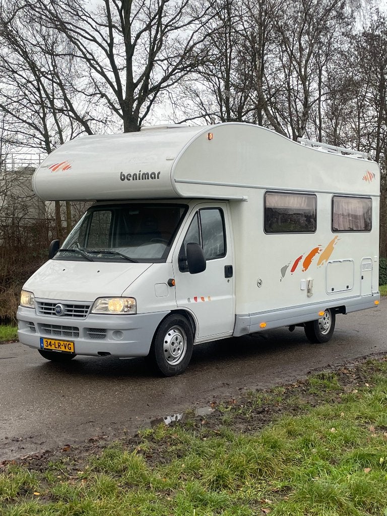 compacte 6 persoonscamper, Caravans en Kamperen, Gaslek-detector, Alkoof, Ringverwarming, Fiat