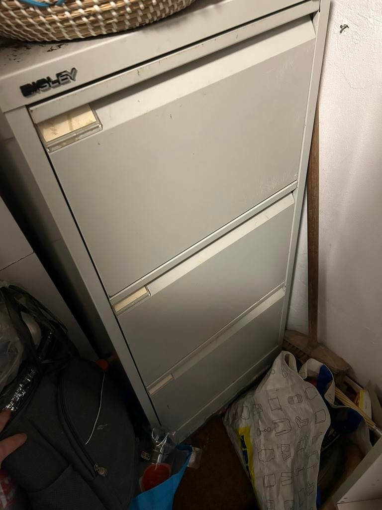 Dossierkast Bisley, metaal, beige, Ophalen, Gebruikt, Metalen dossier kast