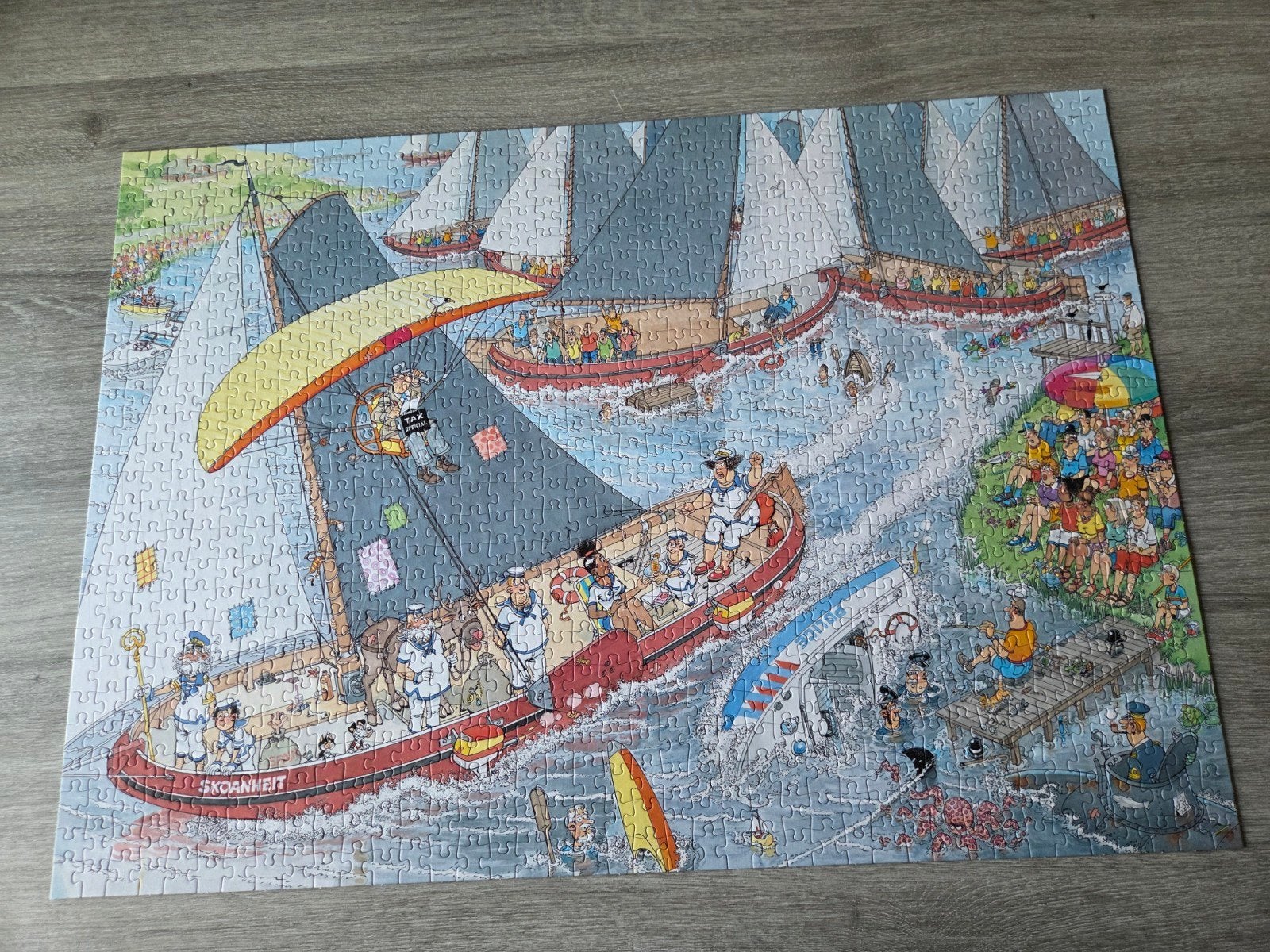 Van Haasteren: De Kaasmarkt & Skutsjesilen, Hobby en Vrije tijd, Denksport en Puzzels, Ophalen of Verzenden, 500 t/m 1500 stukjes