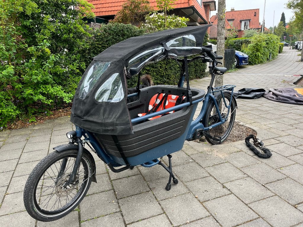 Winora FUB bakfiets zo goed als nieuw met veel accessoires!, Fietsen en Brommers, Fietsen | Bakfietsen, 3 kinderen, Huif, Zo goed als nieuw