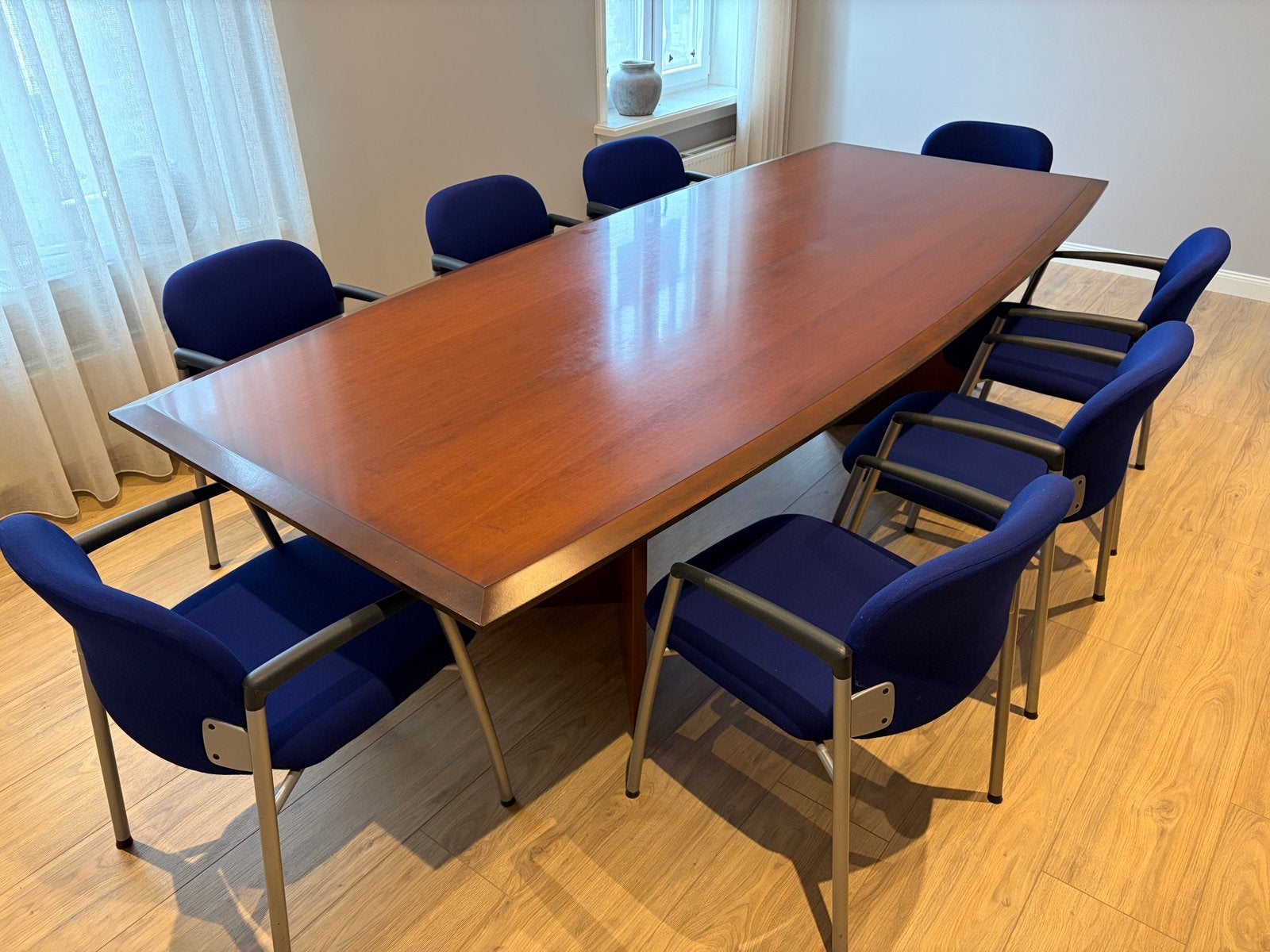 Grote vergadertafel voor 10-12 personen, Ophalen, Gebruikt, Vijf, Zes of meer stoelen