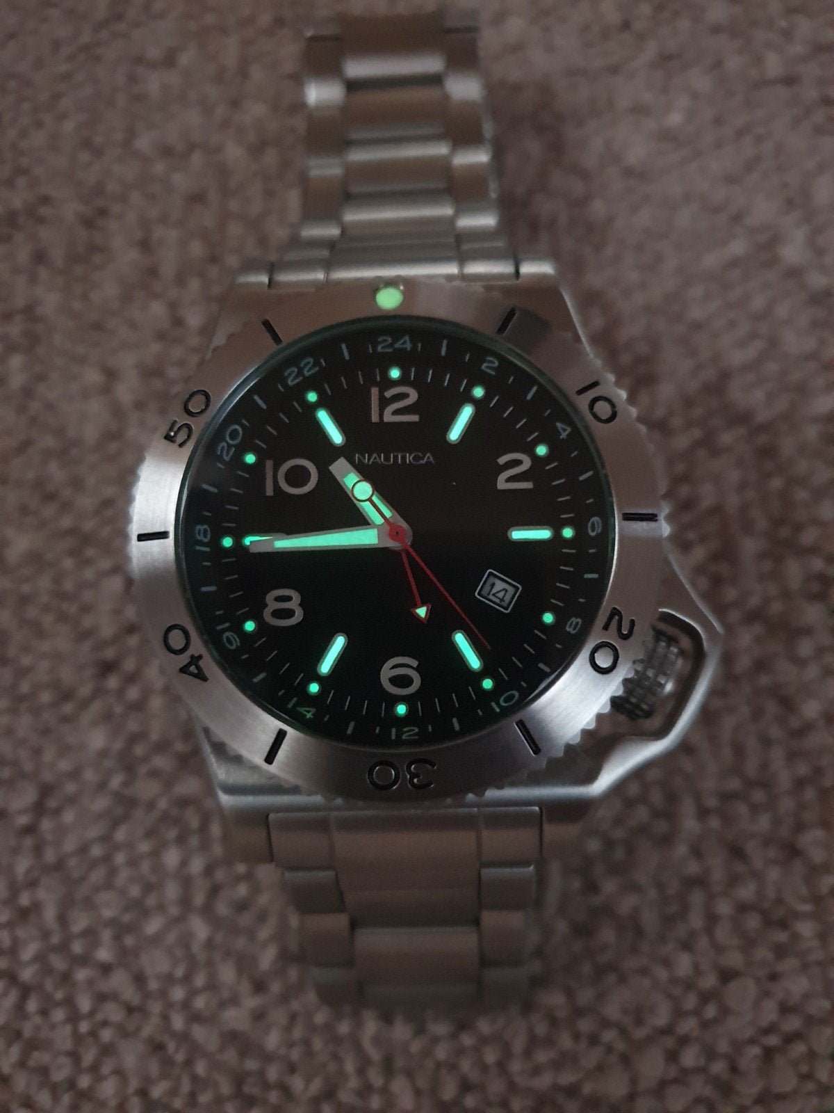 Nautica Terminator A16550 Seiko Quartz, Seiko, Staal, Polshorloge, 1960 of later