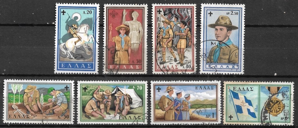 Griekenland 1960 50 jaarpadvinderij Vl. 792/799, Verzenden, Griekenland, Gestempeld