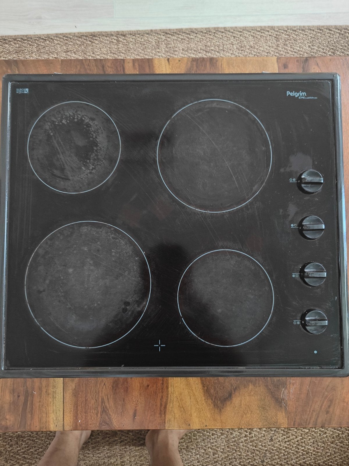 Pelgrim Elektrische Kookplaat Inbouw - 60 CM, Witgoed en Apparatuur, Kookplaten, Ophalen, Gebruikt, 4 kookzones, Inbouw